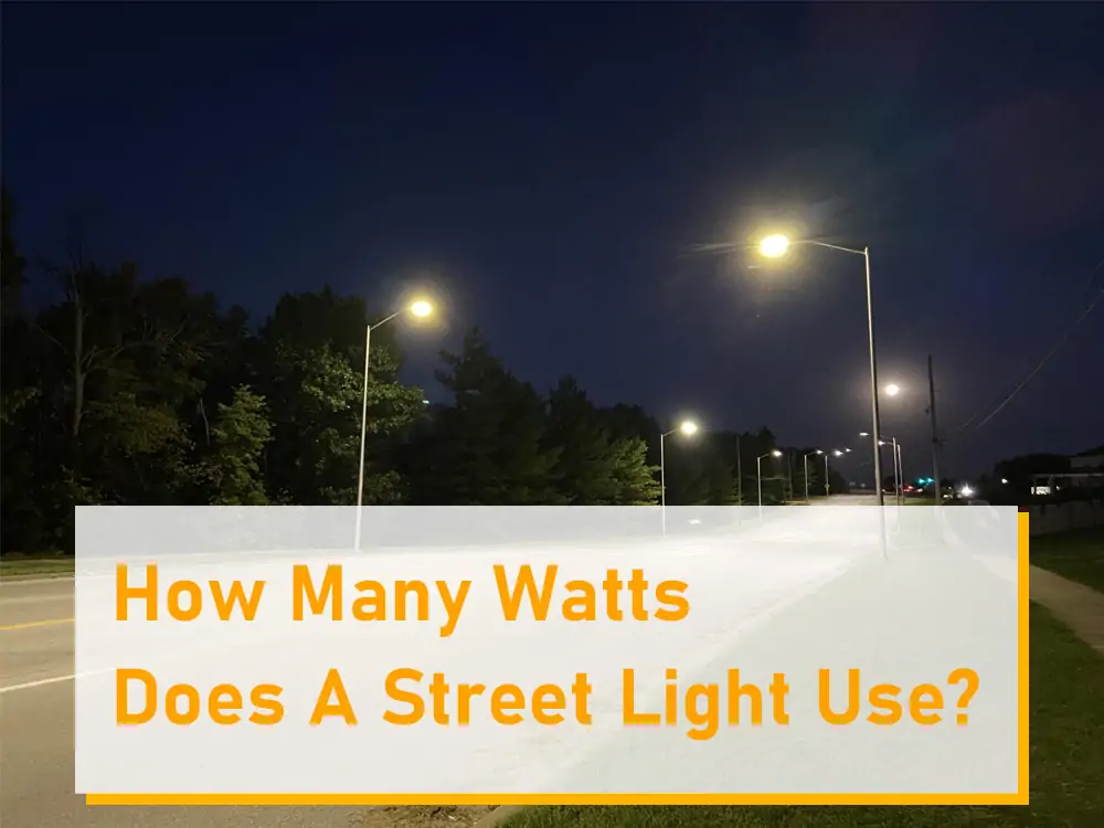 quantos watts uma luz de rua usa