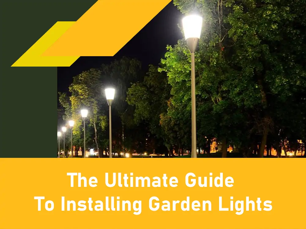 cómo instalar luces de jardín