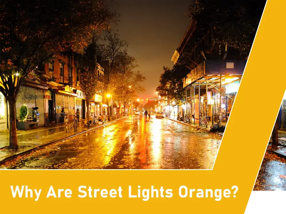 why are street lights orange