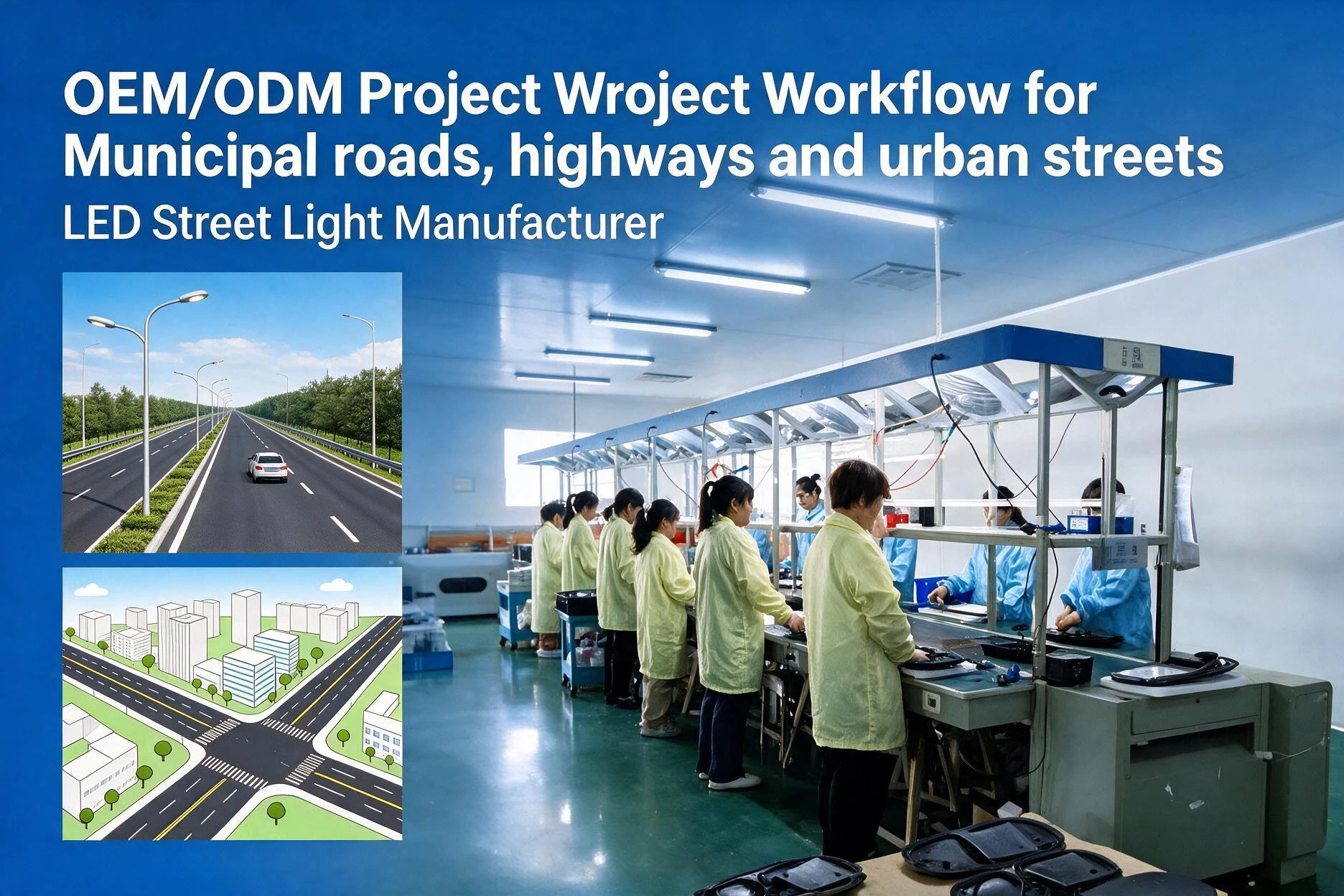 OEM/ODM Project ,led street light, work line