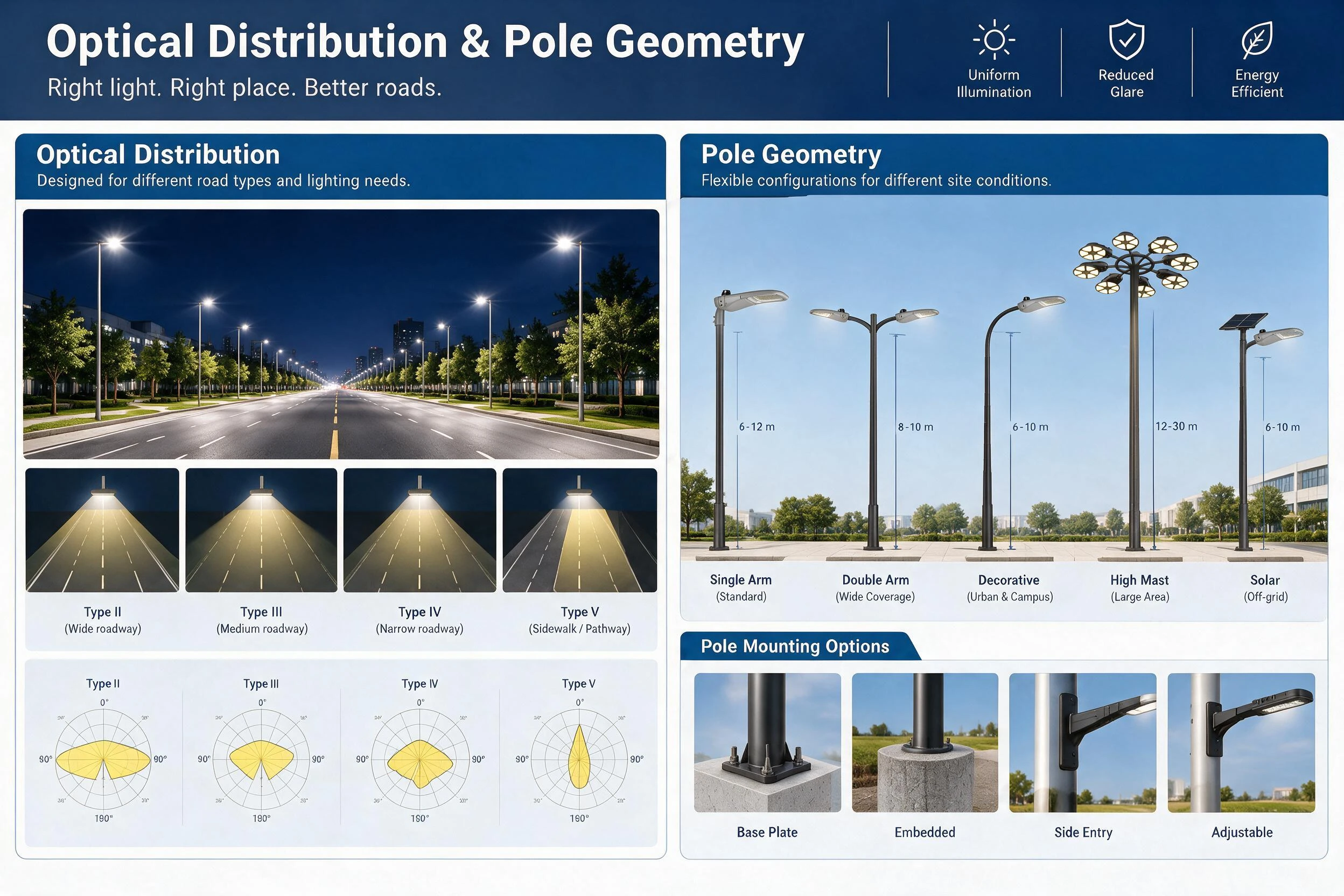 led street light,pole,pole height