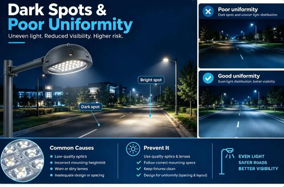 led street light,dark and bright spot