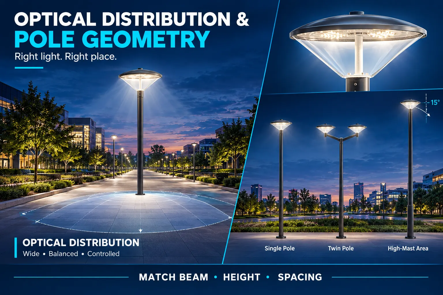 LED-straatlantaarnpaal
